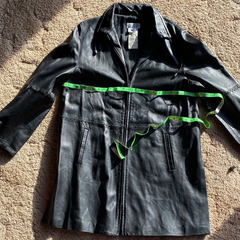 Norm Thompson Black Leather Jacket